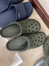 卡骆驰crocs洞洞鞋贝雅男鞋女鞋轻便耐磨一脚蹬拖鞋休闲鞋|10126 军绿色-309 46 /47(300mm) 实拍图
