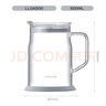 乐扣乐扣（LOCK&LOCK）透明盖玻璃水杯 带把咖啡杯高颜值办公家用耐高温泡茶杯子620mL 实拍图