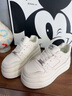 ZCVRR松糕厚底小白鞋女2025秋季冬款板鞋百搭时尚休闲女鞋学生运动鞋子 米白色 37 (235mm) 实拍图