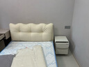 全友（QUANU）家居皮艺床青少年学生实木单人床小户型儿童房软包床加书桌椅组合 猫抓皮|高脚床+床头柜*1+床垫 1.35*2米【多配置+加密排骨架】 实拍图
