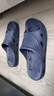 BAIHOU白猴浴室洗澡侧漏水防滑按摩情侣居家用凉拖鞋男士 深蓝41-42 实拍图