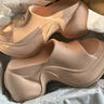 SMFK预售WAVE高跟运动拖鞋SL002B1厚底增高时髦一字拖9.5cm姜珮瑶同款 肤色 偏大一码 37 实拍图