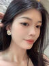 LnieerS925银针山茶花耳环女2025新款气质百搭轻奢小众高级耳钉秋冬耳饰 山茶花耳环【S925银针】 实拍图