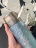 唐帕纯钛保温杯内外纯钛水杯男女士高颜值抗菌焖茶杯送女朋友生日礼物 冰花蓝色（内外纯钛+机械温显） 实拍图