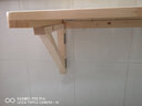 福潭匠 壁挂桌电脑桌 双支撑连壁桌挂墙桌靠墙折叠桌实木书桌墙壁桌子 70*40实木清漆 实拍图