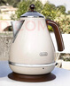 德龙（Delonghi）电热水壶 家用复古304不锈钢烧水电水壶 防干烧大功率1.7L煮水壶 KBO2001.VBG 奶油白 实拍图
