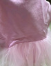 艾舞戈儿童舞蹈服女童短袖芭蕾舞练功服宝宝连体裙粉色公主纱裙 120码 实拍图