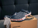 crocs卡骆驰洞洞鞋贝雅卡骆班轻便耐磨一脚蹬休闲鞋|205089 深蓝/辣椒红-4CC 43 (270mm) 实拍图