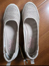 斯凯奇（Skechers）女鞋透气蕾丝单鞋浅口一脚蹬平底鞋软底舒适透气旅游鞋100686 灰褐色/TPE 37.5 【正码正拍】 实拍图