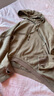 日着原创设计师女装新品秋季新款女上衣慵懒风连帽宽松套头卫衣外套 绿色 XL 实拍图