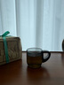 极素玻璃小茶杯品茗杯带把手胡桃木防烫家用办公室轻奢高档透明水杯子 合欢品茗杯 200mL以下 实拍图