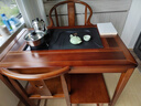 欧佳豪乌金木茶桌椅组合阳台小户型新中式家用泡茶几套装一体办公喝茶桌 1米素茗+1围椅+2月牙椅+1边柜 实拍图