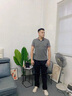皮尔卡丹男士休闲裤夏薄款2025新款工装裤宽松直筒裤子男夏天纯棉大码男裤 浅灰色 XL 适合150-165斤 实拍图