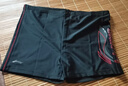 李宁（LI-NING）泳裤男士专业抗氯平角速干不贴身温泉度假游泳裤031-1黑色/红 3XL 实拍图