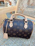 奥康（Aokang）包包女包2025新款高颜值手提包复古印花女包大容量洋气潮流单肩包 咖啡色 实拍图