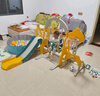 乖乖熊儿童滑梯秋千组合室内多功能家用幼儿滑滑梯小型游乐园宝宝玩具 豪华拱梁七合一黄+球池套餐 实拍图