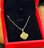 中国黄金（CHINA GOLD）18K金碎冰冰四叶草项链女款花朵吊坠情人节生日礼物送女友爱人 【今/次日达】吊坠+S925链约0.2g 实拍图