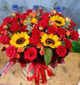 冉子花坊鲜花速递同城配送向日葵混搭抱抱桶玫瑰送女友爱人生日礼物真鲜花 锦上添花 实拍图