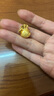 周生生黄金吊坠 足金鲤鱼福字钱袋挂坠福袋 不含素金链73537P计价4.3克 实拍图