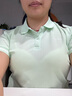 骆驼（CAMEL）速干透气运动短袖T恤女简约POLO衫 C23BA9L6014B5云水绿 XL 实拍图