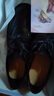 金利来（Goldlion）女鞋英伦小皮鞋布洛克雕花羊皮粗跟牛津单鞋G608430123黑色38 实拍图