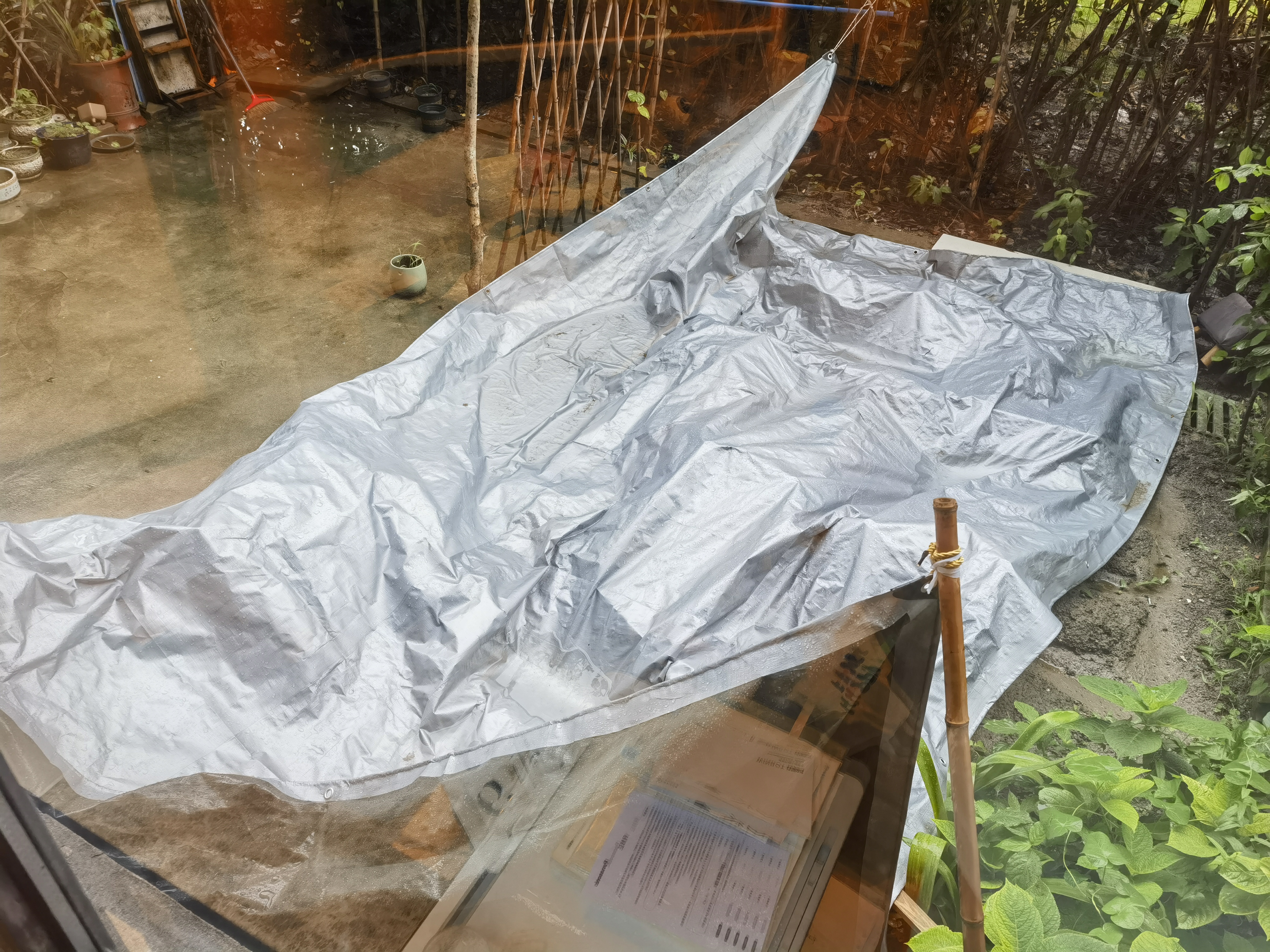 双临加厚防雨布防水布篷布户外遮阳苫布工地防尘遮雨棚布塑料布3*5 实拍图