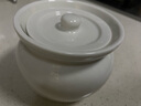拜杰小瓦罐陶瓷炖盅隔水炖燕窝蒸汤盅带盖蒸蛋碗白色 400ml 实拍图
