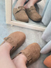 新款内增高5CM松果勃肯鞋女2025秋冬季复古厚底一脚蹬外穿包头拖 灰色 38 实拍图