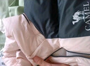 骆驼（CAMEL）【小太阳】户外羽绒服鸭绒加厚羽绒衣经典时尚防风保暖运动外套 白玉粉/幻影黑,A33CAPN163E 男女 XL 实拍图