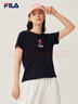 FILA 斐乐女装官方女士短袖T恤夏季休闲运动内搭t恤运动上衣 传奇蓝-F51W328152FNV M （165/84A/M） 实拍图