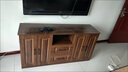 电视柜实木简约现代小户型2025新款客厅储物地柜卧室高款电视机柜 120*40*70 胡 入户自己安装 实拍图