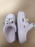 天美意浪花洞洞鞋轻便耐磨一脚蹬女鞋子外穿凉拖鞋 紫色 36 实拍图