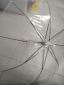 ins森系长柄半自动透明伞360度全景透明雨伞男女网红生折叠简约 小号半自动透明伞 8骨 实拍图