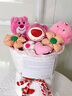 范爷家草莓熊玩偶仿真花束成品毛线针织卡通捧花永生花送女友生日礼物 实拍图