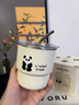 广意304不锈钢咖啡杯马克杯可爱熊猫便携大容量杯子配吸管+贴纸GY7371 实拍图