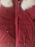 雪中飞秋冬新款时尚百搭女中长款羽绒服狐狸毛领飘带袖口女士连帽羽绒服 酒红 XS /155/80A 实拍图
