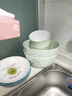 釉下彩奶油风碗家用套装陶瓷米饭碗创意餐具套装个性新款面碗汤碗 奶绿8英寸汤碗1个装 实拍图
