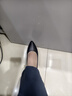 意尔康女鞋粗跟时装鞋浅口套脚高跟鞋工作气质女单鞋 26904W黑色35 实拍图