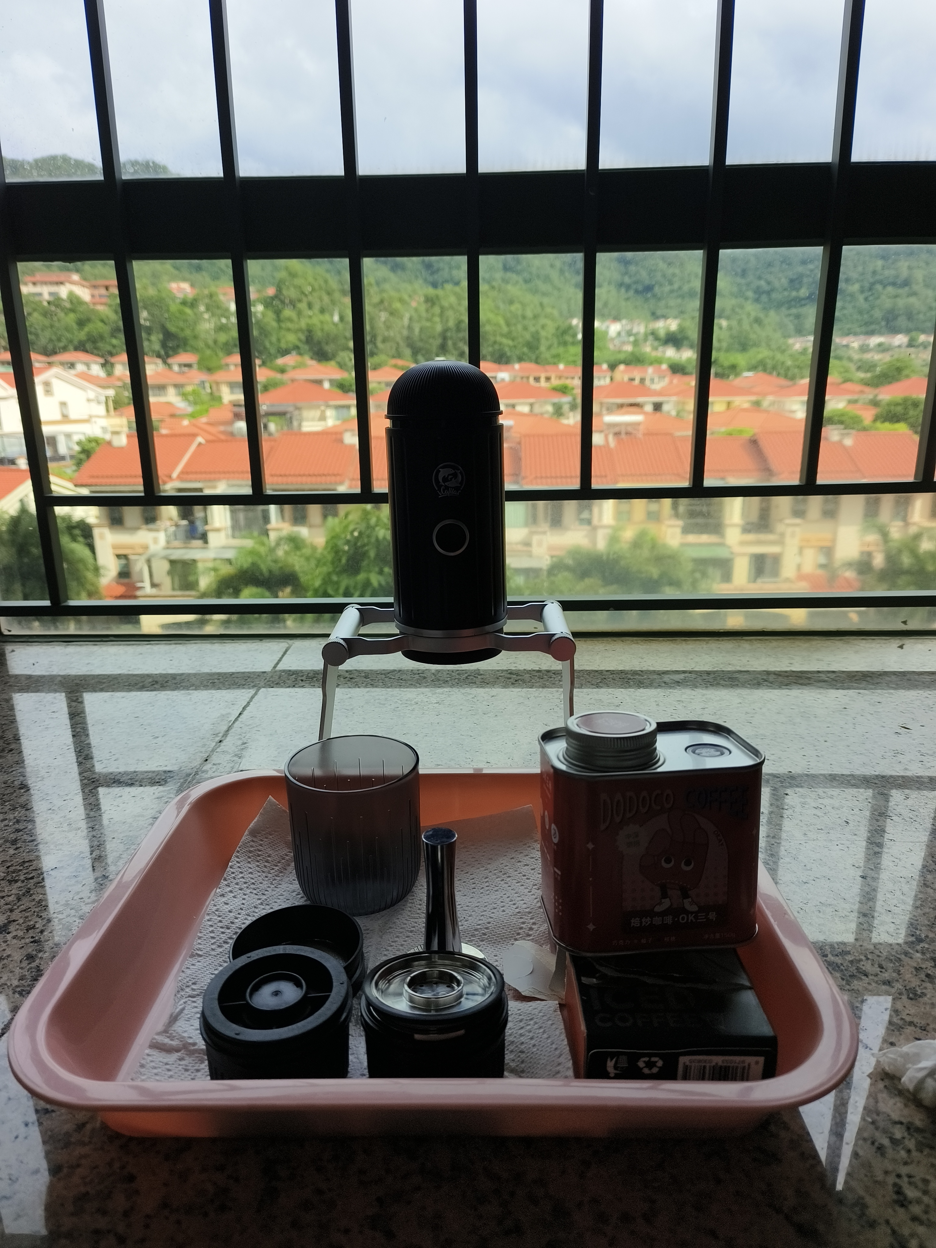 铠食二只海豚便携式胶囊咖啡机半自动意式小型迷你办公室简易户外现磨 无线加热 2合一版本 【配专业粉碗】-黑色 实拍图