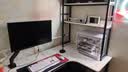 美舒庭 电脑桌学生家用学习书桌双人书架转角组合桌台式拐角L型电竞桌子 【书架款】白色右转角 160x100x74cm 实拍图