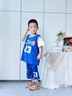 G.DUCKKIDS童装男童篮球服套装2024新款儿童夏装两件套夏季大童运动速干衣服 23号蓝色 140码身高130-140cm年龄9-10岁cm 实拍图