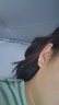 S999纯银豆豆耳钉女简约免摘弯钩耳环磨砂圆珠迷你养耳洞耳饰 【圆珠直针】 S999银色【4mm】 实拍图