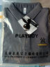 花花公子（PLAYBOY）高档100%纯棉夏季短袖t恤男士高档翻领polo衫透气吸汗休闲上衣 短袖YW7702灰色 XL 175建议135-150斤 实拍图