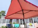 蚁伽 户外遮阳伞 户外伞庭院伞 防晒摆摊伞沙滩伞雨伞 2米红色方伞 实拍图