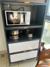 七序厨房置物架落地多层防尘收纳柜家用微波炉烤箱储物柜碗柜餐边柜 【加高】四门五层长80宽42高154 实拍图