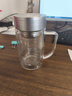 富光双层玻璃杯商务泡茶杯子大容量耐热办公水杯过滤带把银色320ml 实拍图