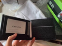 蔻驰（COACH）【品牌直供】男士短款对折牛剖层革钱包黑色CR899 实拍图