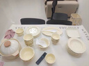 佩尔森奶油风碗碟套装家用高颜值釉下彩陶瓷碗盘餐具整套乔迁送礼碗筷 【京配次日达】10人45头-礼盒装 实拍图
