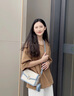 柏萨尼（PESASRIE）轻奢品牌包包女包小兔子女士单肩斜挎包真皮小方包情人节生日礼物 米白蓝-兔年限定【礼盒包装】 实拍图