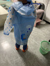 甜甜仔（TIANTIANZAI）儿童雨衣男童小孩全身防水女童中大童宝宝幼儿园学生上学专用雨披 静谧蓝【加厚16丝  收纳袋】 XL 实拍图